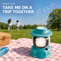 Lampe souffleuse de bulles portable avec lumière LED douce, machine à bulles pour enfants, machine à bulles automatique, lumière de camping, recharge musicale