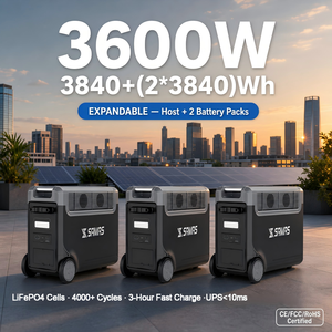 Générateur solaire N066 3840Wh 3600W LiFePO4 extensible pour la vie hors réseau, la maison et la sauvegarde, conforme aux normes UN38.3 MSDS RoHS - Product Image 2