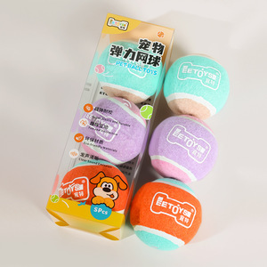 EETOYS Pet Bouncy Tennis <b>Balls</b> 3Pcs Sound-Making Interactive <b>Dog</b> Toys - Product Image 1