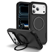 Coque pour iPhone 18 Pro Max avec support 360°, protection robuste, couleur unie originale, coque de protection durable pour iPhone 17 Pro Max