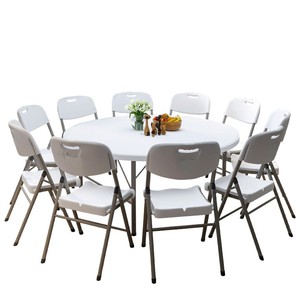 Foldable <b>Round</b> <b>Dining</b> <b>Table</b> Plastic Minimalist Modern Style For Home Small Apartment Use - Product Image 4