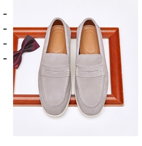 Mocassins <span class=keywords><strong>bateau</strong></span> décontractés <span class=keywords><strong>pour</strong></span> hommes en daim léger, mocassins décontractés en cuir véritable, mocassins en cuir de qualité <span class=keywords><strong>pour</strong></span> hommes - Product Image 4