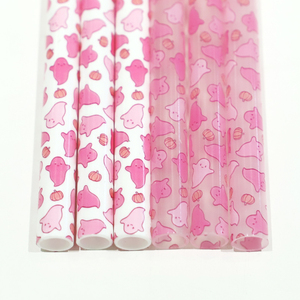 Pajitas Reutilizables de PP de 12 Pulgadas con Diseño de <span class=keywords><strong>Calabaza</strong></span> Fantasma Rosa Certificada para Bebidas de 30/40, Novedad Navideña 2025 - Product Image 5