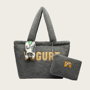 Bolso de Hombro de Felpa de Alta Calidad con Colgante de Animal Peludo, Bolso de Mano Femenino, Plegable y Fácil de Llevar, Bolso de Compras - Product Image 2