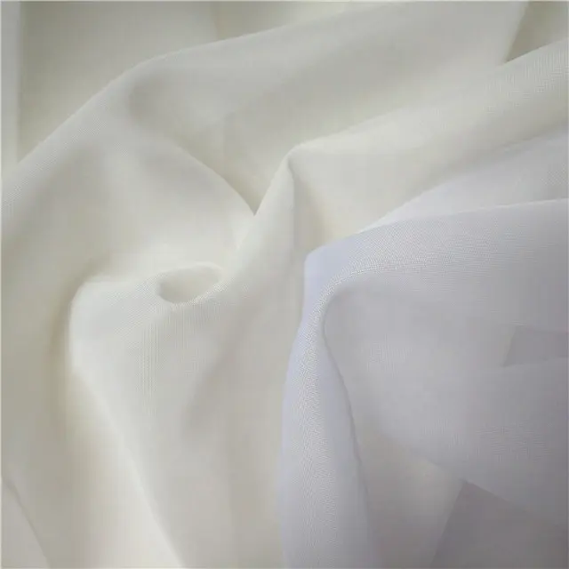Barato peso leve poliéster tecido de terileno liso para cortina simples e voile