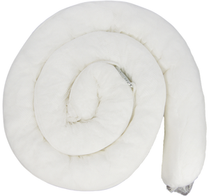 บูมดูดซับน้ำมัน SABER แบบหนาพิเศษ ขนาดใหญ่ 2500 หนา 12.5 ซม. เส้นผ่านศูนย์กลาง 12.5 ซม. สีขาว ลอยน้ำได้ แบ่งเป็นส่วนยาว 3 เมตร - Product Image 1