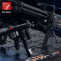 T2035-36 Jouet pour garçons, Blocs de construction à assembler, Fusil MP5, Mitraillette Gatling, en plastique ABS, Éducatif