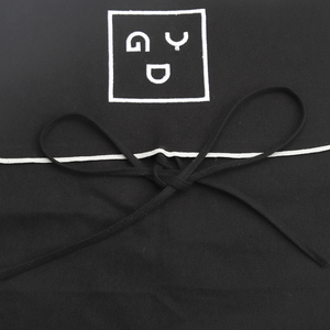 Grande pochette enveloppe en toile de coton noire pour vêtements et lingerie, personnalisable avec logo et taille, sac anti-poussière - Product Image 3
