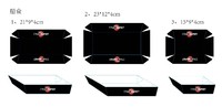 Plateaux à sushi en plastique jetables en forme de bateau Set à sushi avec couvercle transparent