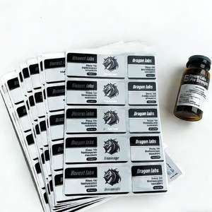 New Design Label Waterproof Vinyl Self Adhesive Logo <b>Sticker</b> Roll Printing Product Designs <b>Stickers</b> for Peptide 3ml 10ml Vials - Product Image 1