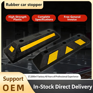 Topes de Goma Anticolisión para Ruedas de Coche, para Interiores y Exteriores, para Garajes y Estacionamientos - Product Image 1