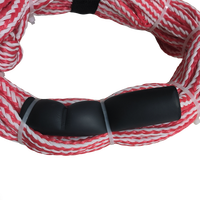 Tali Ski Air Berkualitas Tinggi Warna Merah dengan Anyaman PE Putih, Tali Plastik untuk Olahraga Air