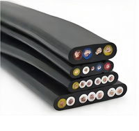 18 x 0,75 mm² PE-isoliertes PVC-ummanteltes Kupfer-Niederspannungs-0,6/1KV-Aufzugskabel Flaches Reisekabel Hebekabel