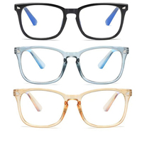Lunettes de lecture rétro anti-lumière bleue, monture carrée en acier, style classique unisexe, monture complète, vente en gros personnalisée