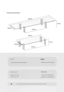 Supporto <span class=keywords><strong>per</strong></span> <span class=keywords><strong>Monitor</strong></span> da Scrivania Rialzato in Acrilico, Antiscivolo e Stabile, <span class=keywords><strong>per</strong></span> Ufficio e Casa - Product Image 6