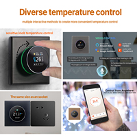 Thermostat à bouton intelligent sans fil Tuya Wifi Thermostat de contrôleur de chauffage ambiant intelligent