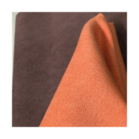 Haute qualité 100% Polyester en relief canapé meubles tissu doux bronzé daim couleur unie vente d'usine abordable