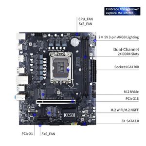 Nuevo Kit de placa base B760 para PC de escritorio de 2017 compatible con NVMe M2 PCIe4.0 e Intel Core I3 12100F CPU <span class=keywords><strong>DDR4</strong></span> B760 placa base - Product Image 4