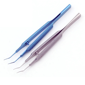 Pinzas Oftálmicas Microquirúrgicas de Acero Inoxidable con Punta Curva, Reutilizables, para Cirugía Ocular, Juego de Instrumentos Microquirúrgicos - Product Image 1