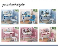 Meubles d'école préscolaire en bois modernes pour enfants, ensemble de chaise et de bureau ergonomiques à hauteur réglable, pour salon, chambre, école