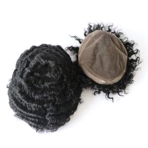 <span class=keywords><strong>Afro</strong></span> toupet 12mm 360 tissage bouclé <span class=keywords><strong>homme</strong></span> unité de <span class=keywords><strong>cheveux</strong></span> humains hommes toupet <span class=keywords><strong>Afro</strong></span> bouclé <span class=keywords><strong>court</strong></span> perruque système de <span class=keywords><strong>cheveux</strong></span> pour hommes - Product Image 3