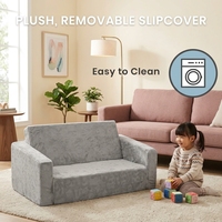 Extra Breites Konvertierbares 2-in-1 Kinder-Klappsofa Multifunktionales Sofa für Schlafzimmer und Spielzimmer