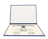 Porte-diplôme en similicuir lisse Mondon avec logo estampé argenté, personnalisation OEM disponible