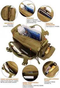Sac à main camouflage pour plein air 3P, sac à bandoulière pour fan casual sports sac à dos tactique pour appareil photo
