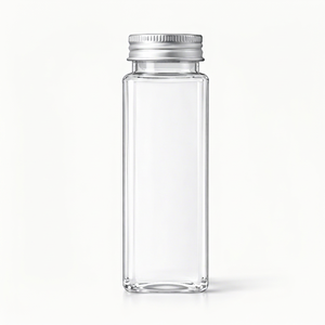 Botella PET Cuadrada de 500 ml al por Mayor con Tapa de Aluminio de 55 mm, Reciclable, de Grado Alimenticio, Impresa con Serigrafía para Envasado de Bebidas - Product Image 1