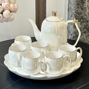 Service à thé en céramique de haute qualité au design luxueux, cadeau de déménagement, ensemble de tasses à eau - Product Image 5