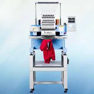 2023 honpo High Speed Single Head Embroidery Machine for Cap Clothes Flat Computerized Machine Embroidery