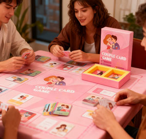 <span class=keywords><strong>Jeu</strong></span> de cartes personnalisé de luxe pour couples, amusant pour les soirées, avec boîte cadeau rigide, fabriqué en usine d'impression - Product Image 2