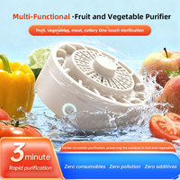 Titanium plaat groente- en fruitreinigingsmachine, IPX7 waterdichte fruitreinigingsapparaat met OH-ion zuiveringstechnologie