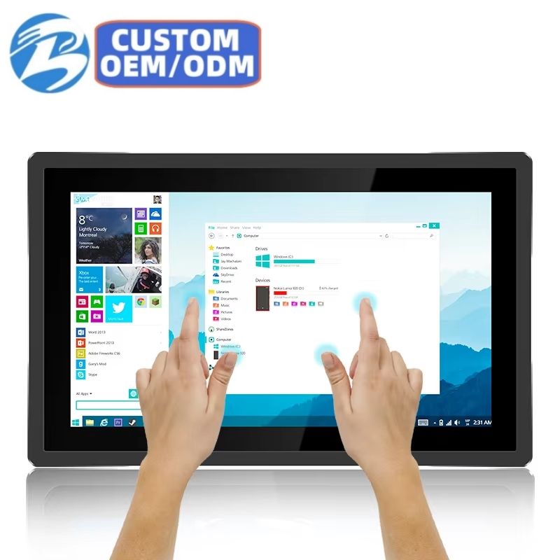 15.6 Inch Industrial Sunlight-readable IPS LCD Monitor Capacitive Touch Screen True Flat HD VGA Industrial Display