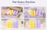 Bouteilles de soins personnels en HDPE couleur pastel certifiées FDA ISO RoHS, avec logo personnalisé, pour emballage de lotion, shampoing, gel douche, vente en gros OEM