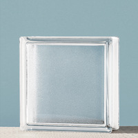 Ultra-white Solid Glass Brick Modern Float Glass Transparent square Partition Wall for Household Entrance Bathroom