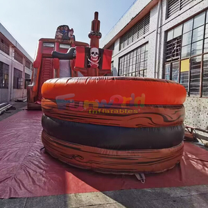 Tobogán inflable gigante doble para fiestas al aire libre, castillo inflable, tobogán acuático pirata para adultos - Product Image 5