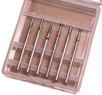 Ensemble de meules coniques en alliage pour ponceuse à ongles électrique en acier inoxydable, avec têtes de polissage en céramique