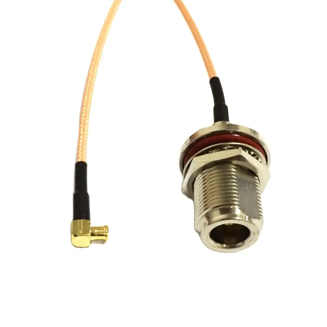 MCX kabel Pigtail sekat wanita, sudut kanan 90 derajat saklar tipe N RG316 RG174 RG178 15cm/30cm/50cm/100cm untuk Router Wifi