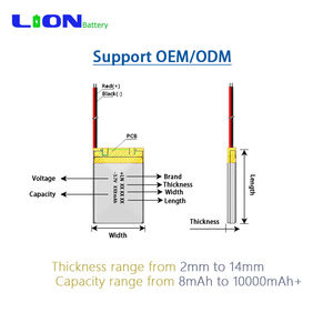 도매 603035 650mAh 소형 리튬 폴리머 배터리 3.7V 충전식 배터리 KC UL 3.8.3 - Product Image 4