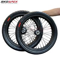 Nuevo Diseño Lbx surron Juego de Ruedas Supermoto de 17 Pulgadas en Negro Cromado para Sur-Ron Light Bee X Talaria, Piezas de Montaje Directo