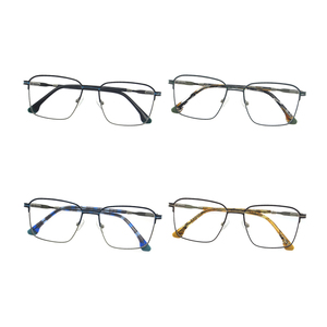 Gafas cuadradas Retro de luz plana para hombre, gafas graduadas, monturas ópticas, lentes delgadas, monturas de cristal para ojo para hombre - Product Image 6