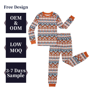 Filles printemps vêtements ensembles 2025 vente chaude mode filles garçons vêtements de nuit pyjamas haute qualité à manches longues bébé pyjamas ensemble - Product Image 1