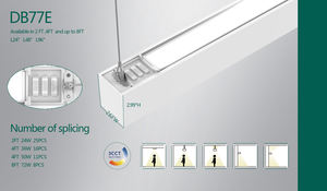 कार्यशाला कार्यालय के लिए सरल इनडोर रैखिक रेल द्वारा संचालित फ्लैडलाइट लाइटिंग वाणिज्यिक मंद ट्या स्मार्ट चुंबकीय ट्रैक प्रकाश प्रणाली - Product Image 5