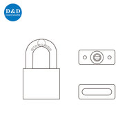 Cadenas de sécurité durables anti-perçage cadenas en acier inoxydable cadenas à tampon moderne personnalisé pour bâtiment résidentiel