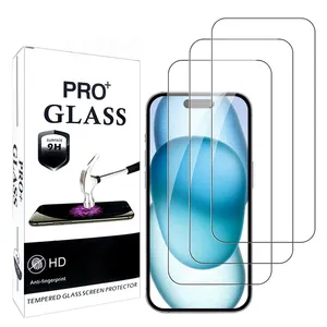 iPhone 12迷你13 pro 14 Plus 15 9h透明钢化玻璃批发最低价格屏幕保护器