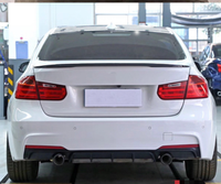 Difusor de Parachoques Trasero para BMW Serie 3 F30 con Luces LED para BMW Serie 3 F30 330i 2012-2019, Material ABS, Accesorios para Automóviles