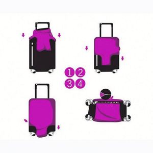Custom Travel Luggage Protector Cover Elastic <b>Suitcase</b> Transparent Feature Water Resistant Eco-Friendly Washable Wholesale Print - Product Image 5