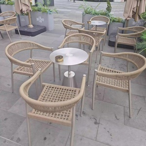 Hiện đại nhôm đồ nội thất thiết lập thoải mái bền ngoài trời không thấm nước ghế mây cho vườn công viên sân ăn uống khách sạn patios - Product Image 4