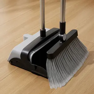 Factory Hot Sale Brooms And Stand Up Dust Pan Sets Home Cleaning With Long Handle Broom And Dustpan